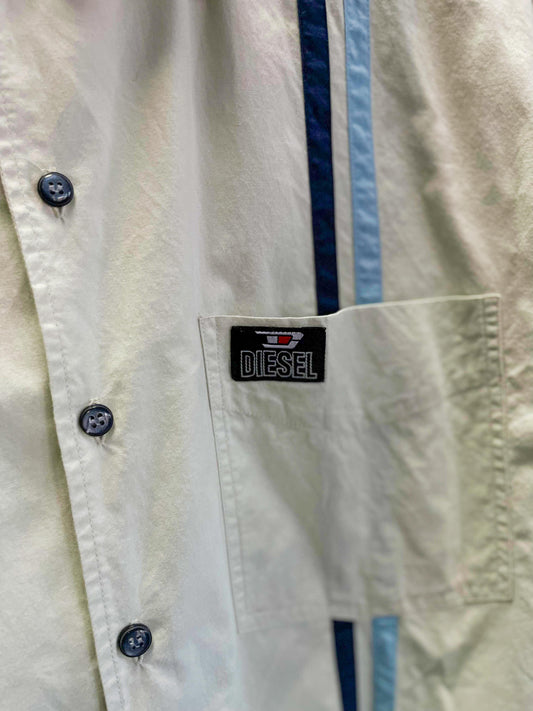 Diesel Summer 100% Cotton Button Up Shirt - Fits Like Medium