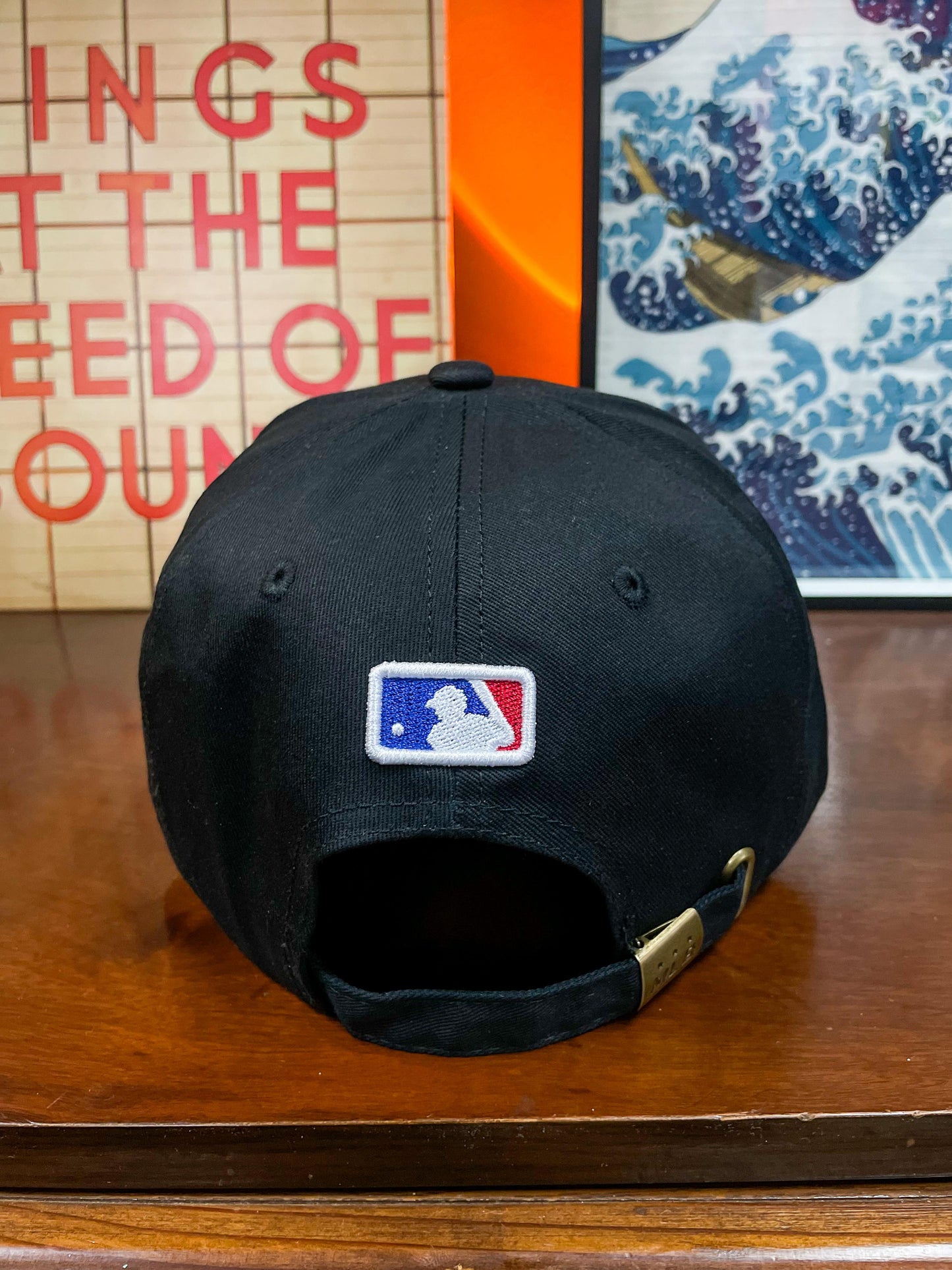 NY New York Brand 47 Curved Peak Cap - Black