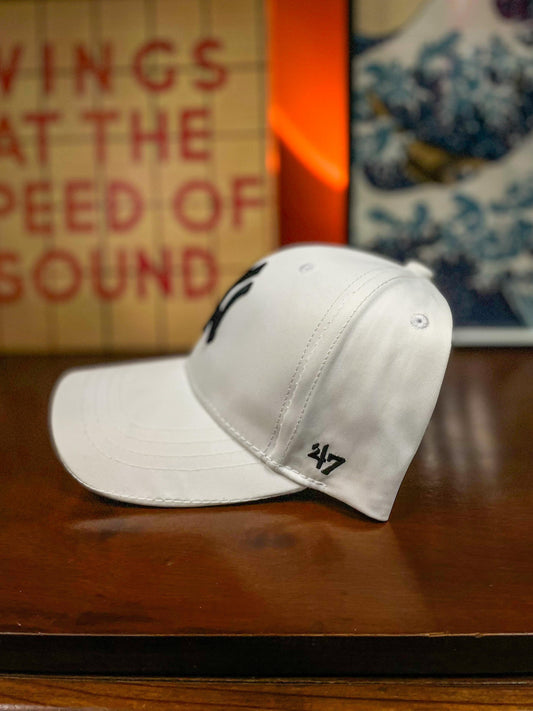NY New York Brand 47 Adjustable Curved Peak Cap - White