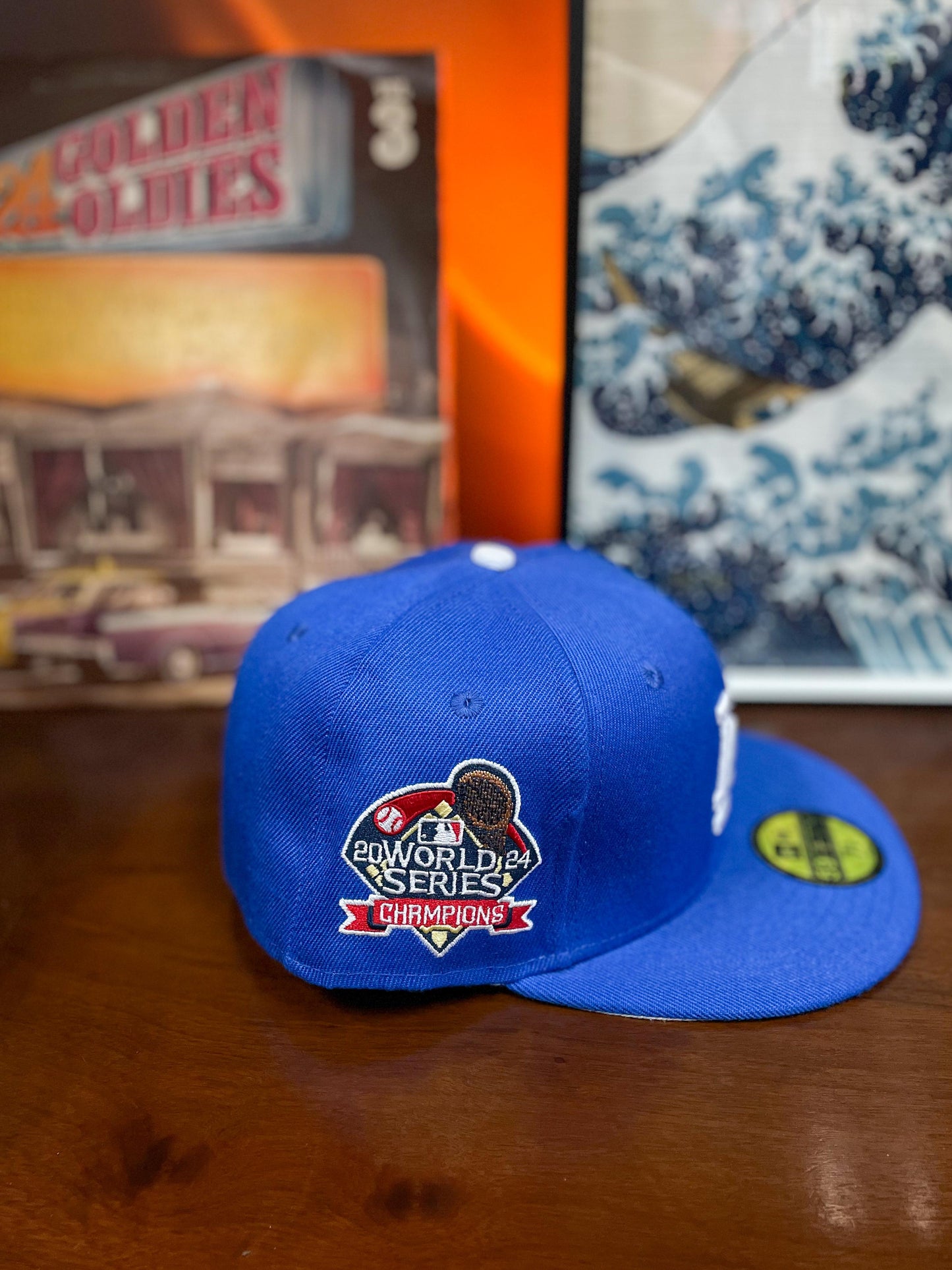 LA Dodgers Champions "2024 World Series Patch" 59FIFTY New Era Fitted Cap