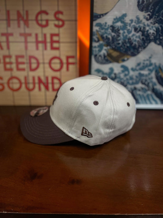 LA Los Angeles New Era 9FIFTY Curved Peak Cap - Brown/Cream