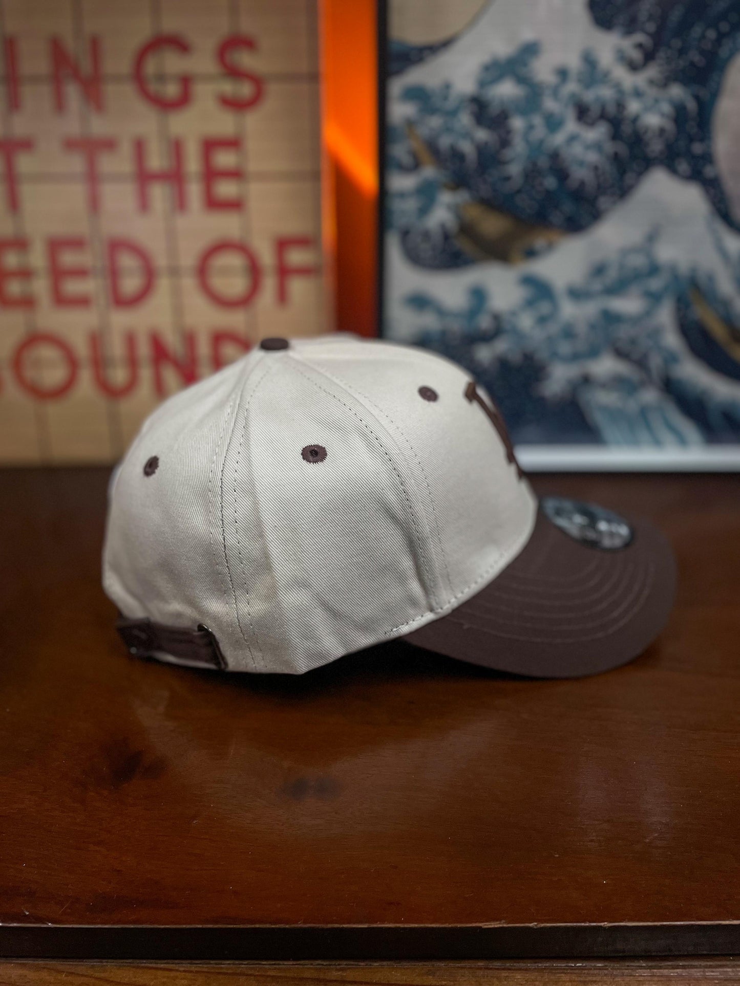 LA Los Angeles New Era 9FIFTY Curved Peak Cap - Brown/Cream