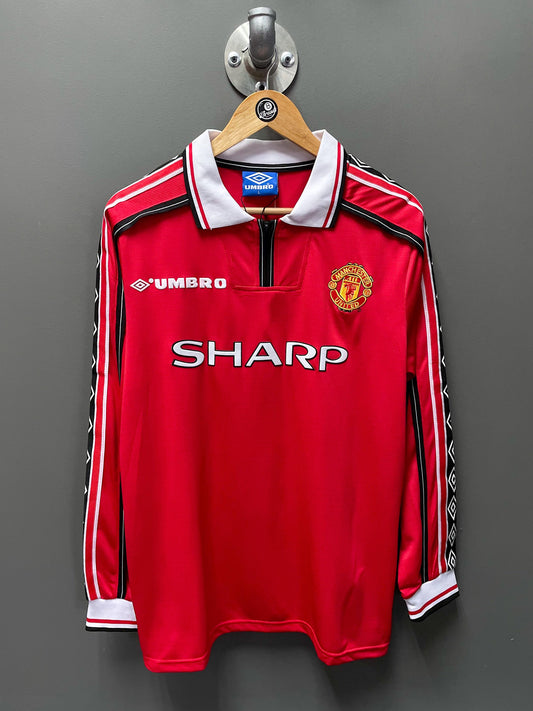 Manchester United 1998/00 Home Retro Football Jersey - Large
