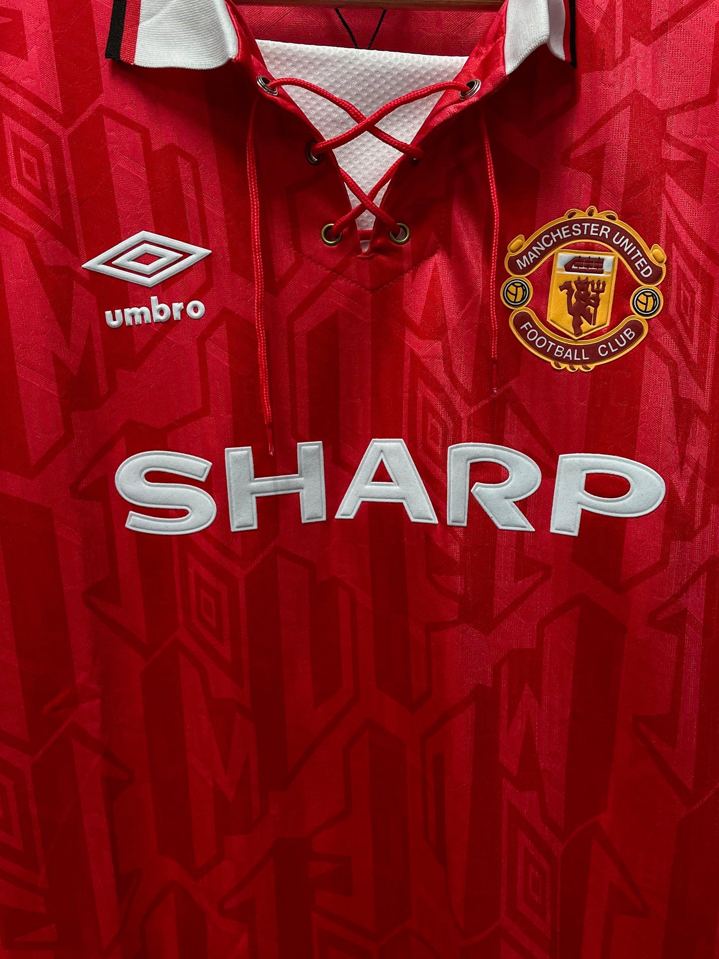 Manchester United 1992/94 Home Umbro Retro Football Kit - Large