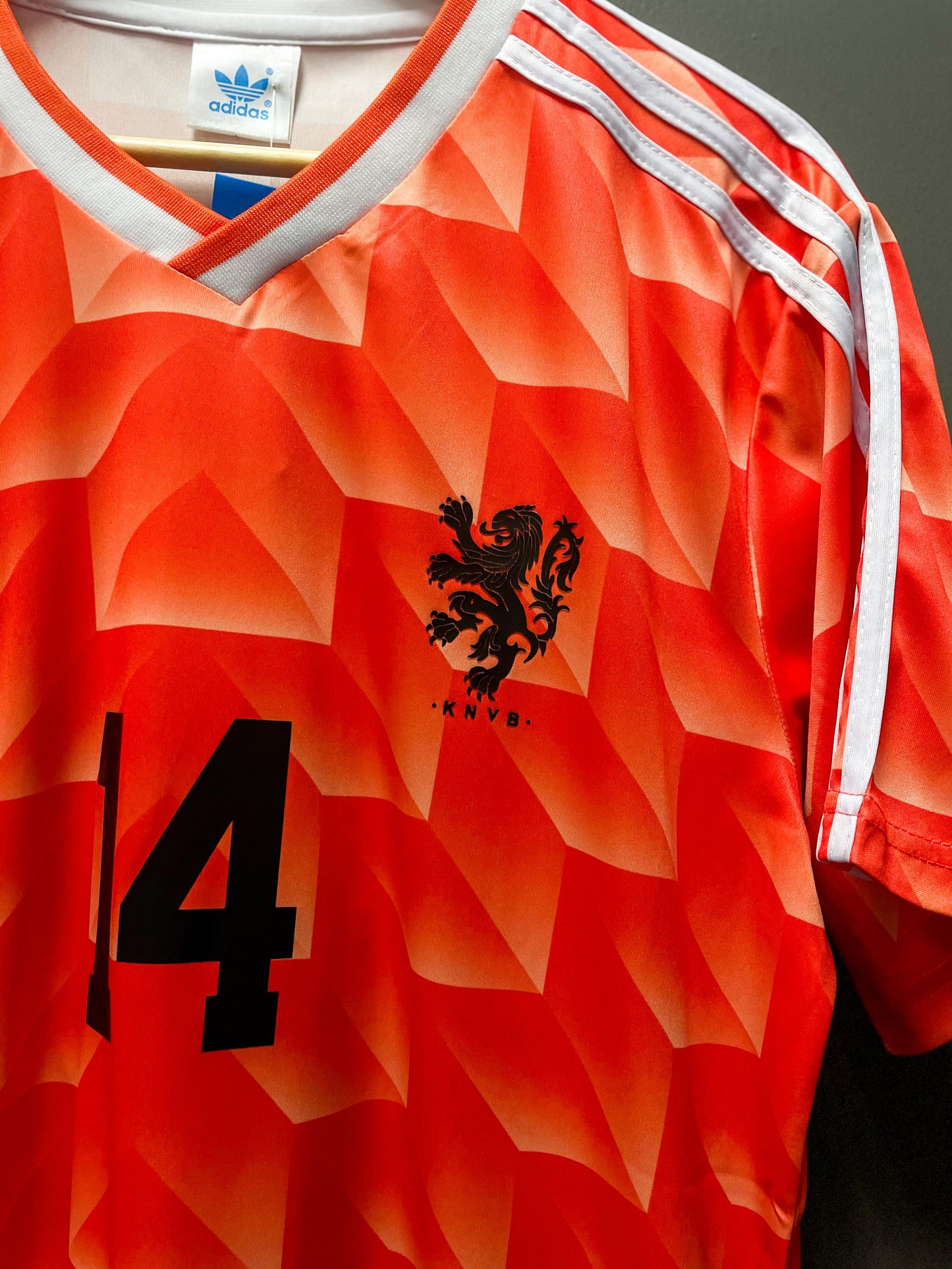 Netherlands 1988/99 Home Adidas "Cruyff 14" Retro Football Kit - Large