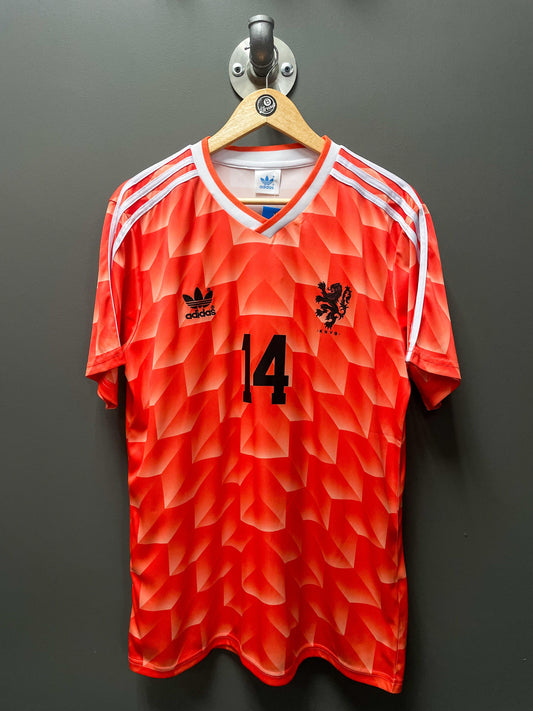 Netherlands 1988/99 Home Adidas "Cruyff 14" Retro Football Kit - Large