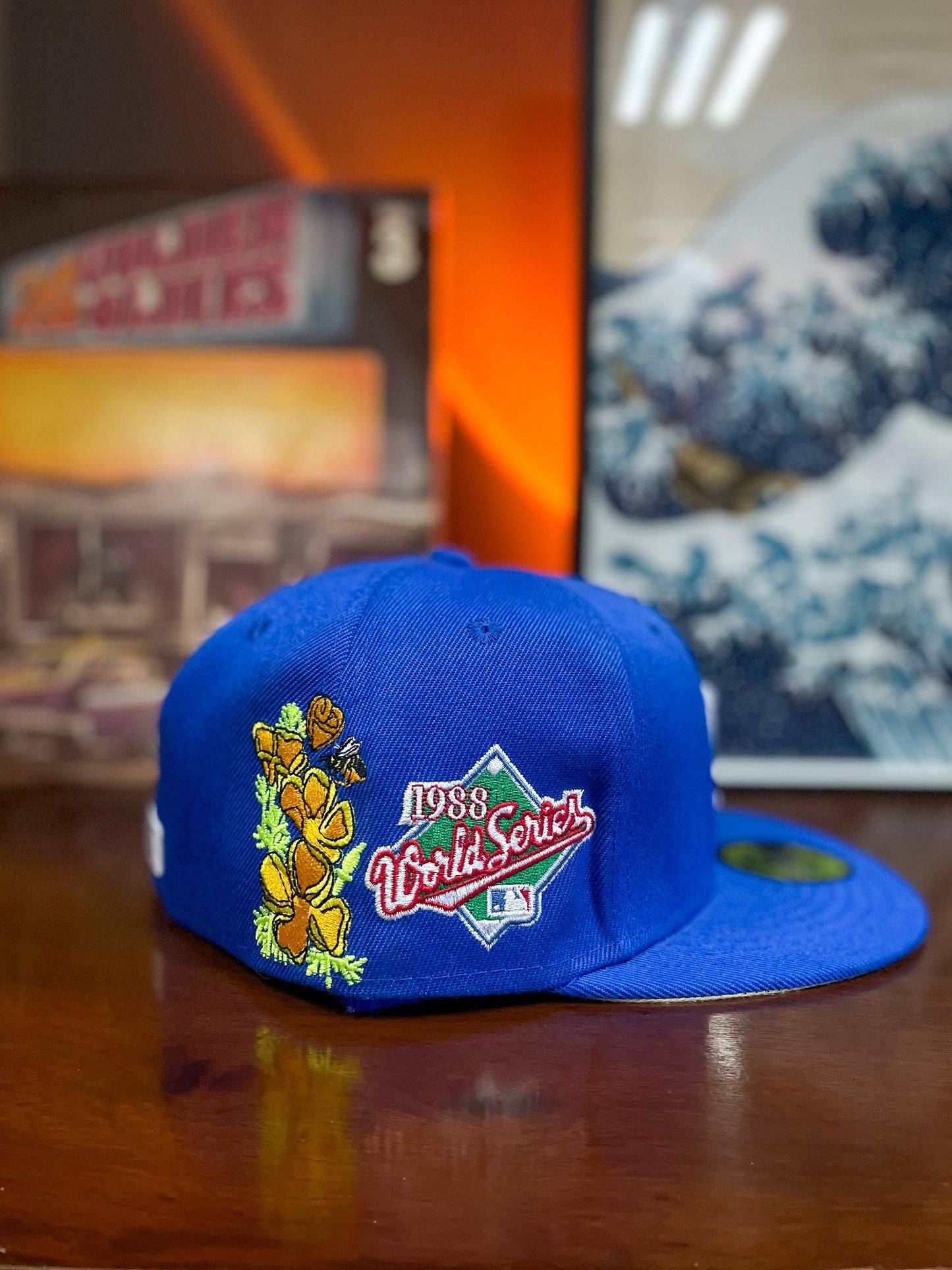 New Era LA Dodgers Floral "1988 World Series Patch" 59FIFTY Fitted Cap