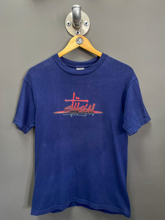 90's Stüssy Logo Made In USA T-Shirt - Small