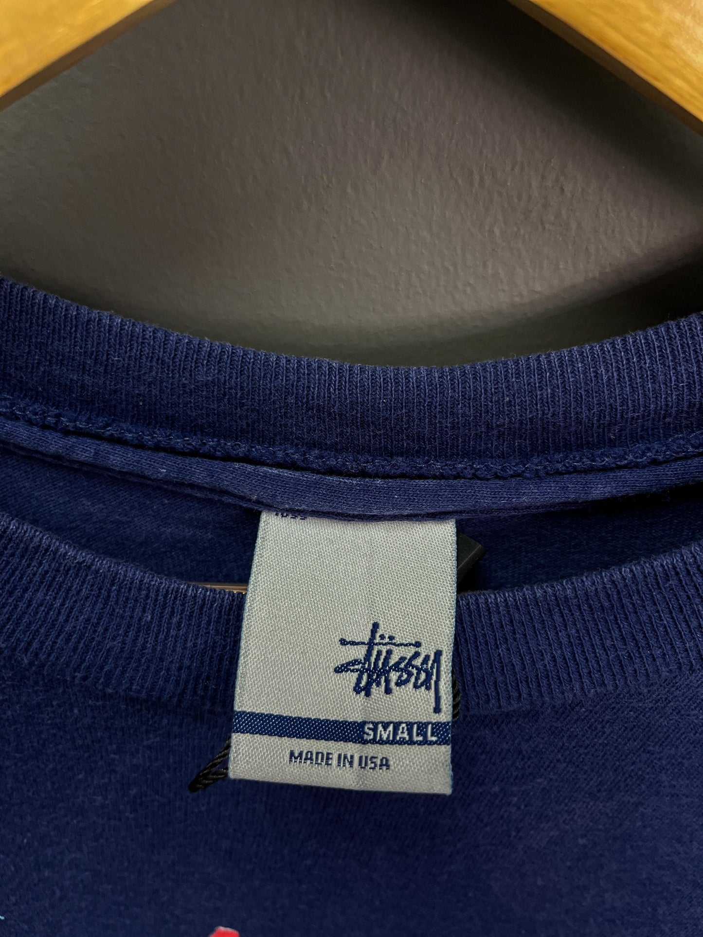 90's Stüssy Logo Made In USA T-Shirt - Small