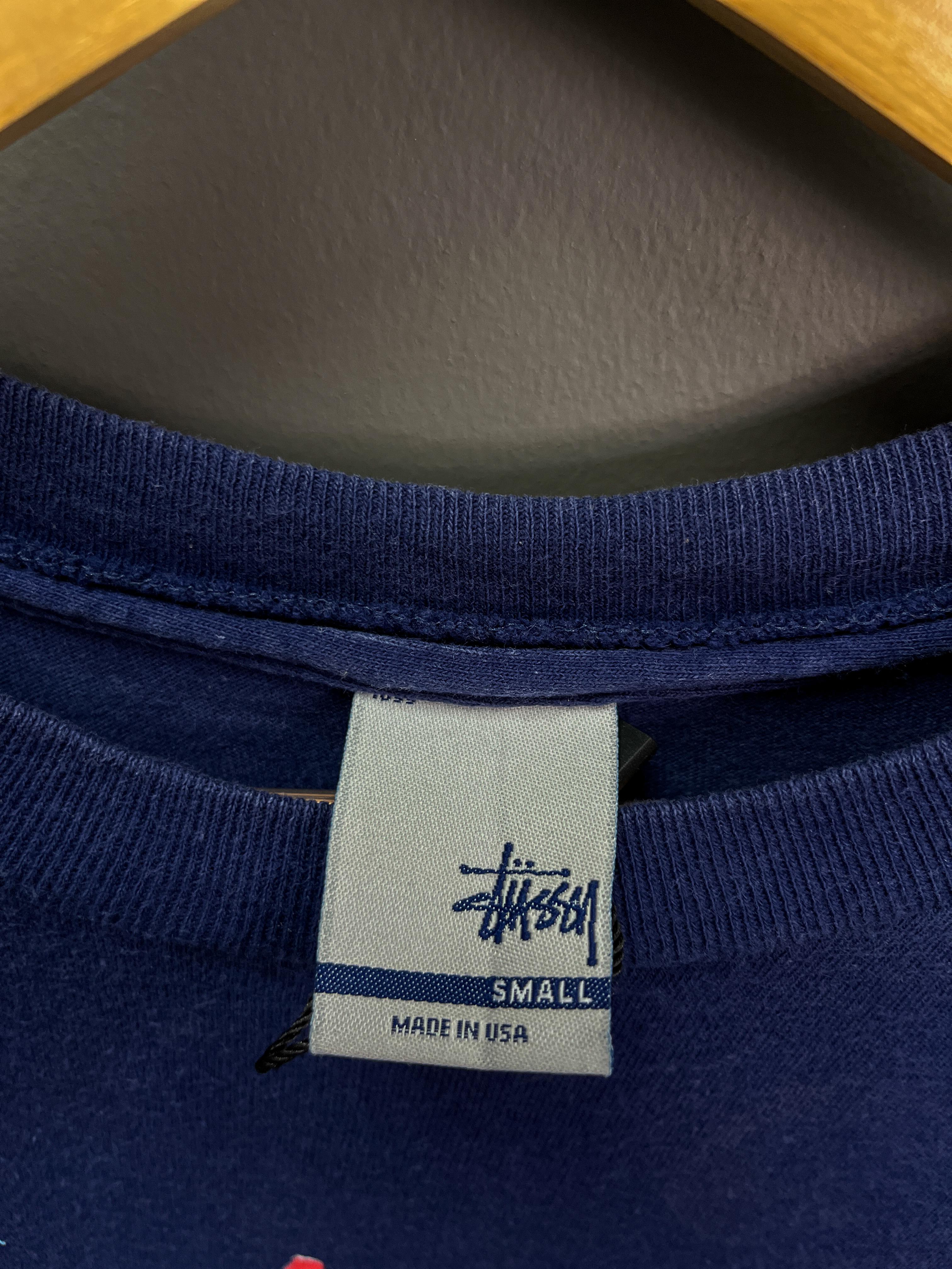 90's Stüssy Logo Made In USA T-Shirt - Small