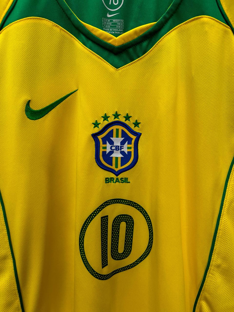Brazil 2004 Home Nike T90 "Ronaldinho" Retro Football Jersey - Medium