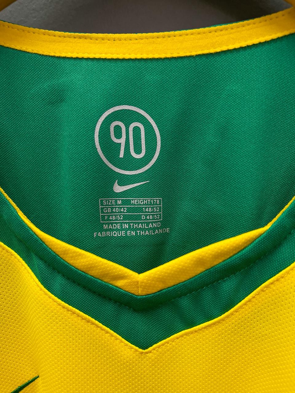 Brazil 2004 Home Nike T90 "Ronaldinho" Retro Football Jersey - Medium
