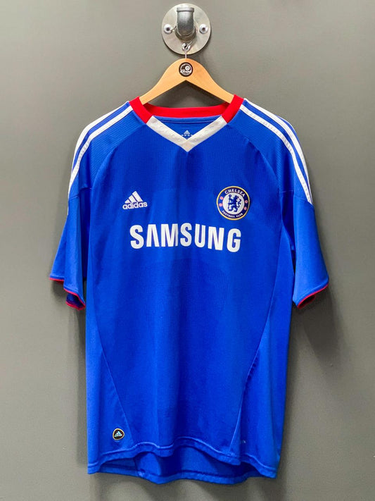 Chelsea FC 2010/11 Home "Torres 9" Retro Football Jersey - Large