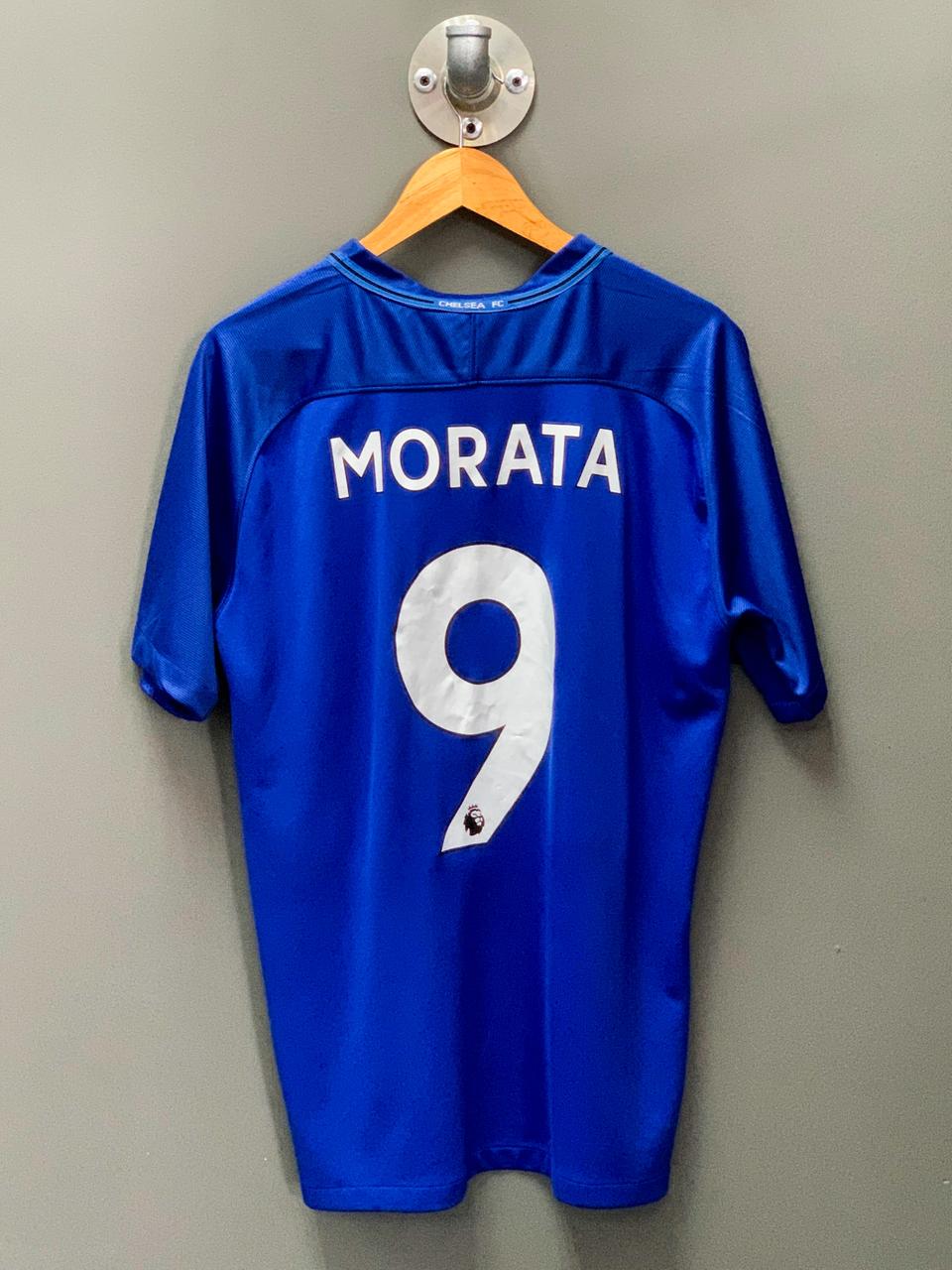 Chelsea FC 2017/18 Home "Morata 9" Retro Football Kit - Extra Large