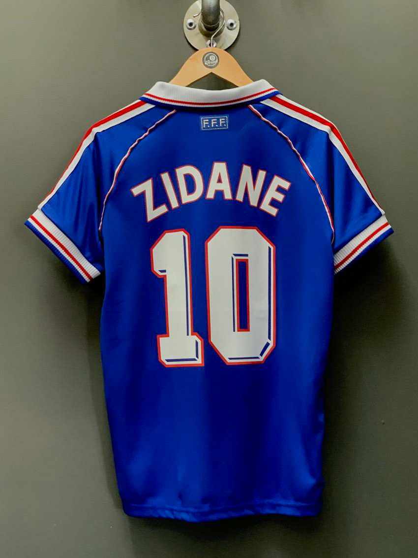 France 1998 World Cup Adidas Home "Zidane 10" Retro Football Jersey - Medium