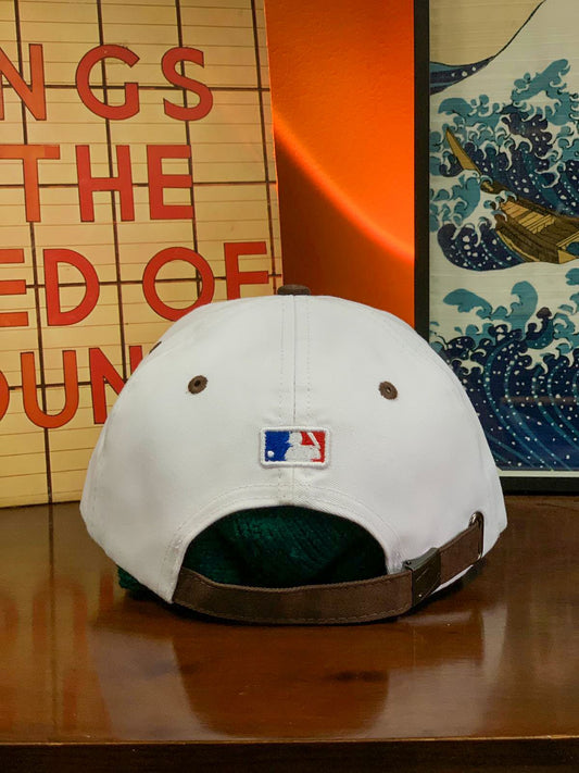 NY New York New Era 9FIFTY Curved Peak Cap - Brown/White