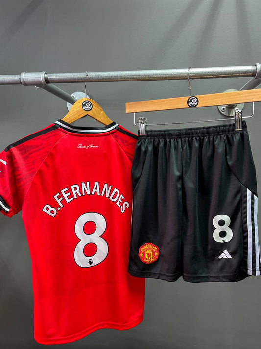 Manchester United 25/26 "Bruno Fernandes" Adidas Kids Football Kit