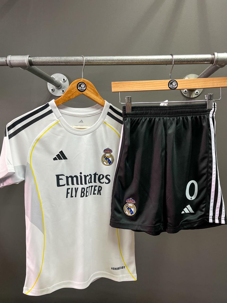 Real Madrid 25/26 "Kylian Mbappé" Adidas Kids Football Kit