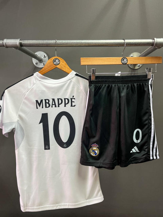 Real Madrid 25/26 "Kylian Mbappé" Adidas Kids Football Kit