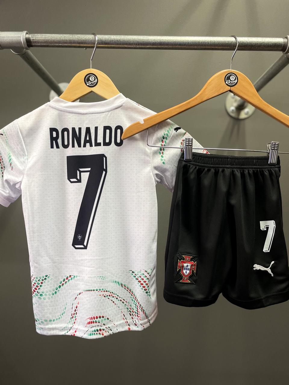 Portugal 25/26 Away "Ronaldo CR7" Puma Kids Football Kit