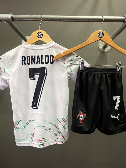 Portugal 25/26 Away "Ronaldo CR7" Puma Kids Football Kit