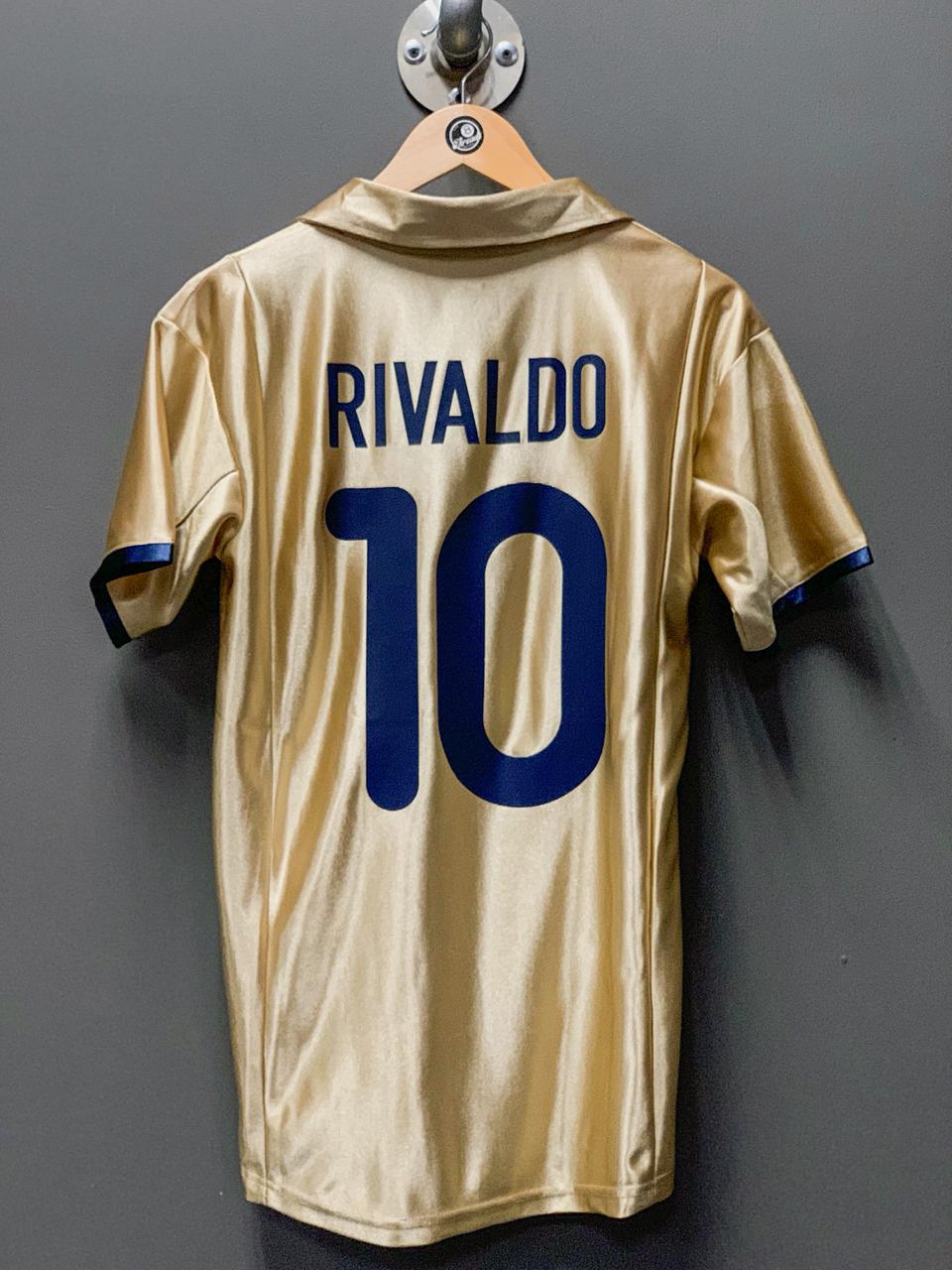 FC Barcelona 2002/03 "Rivaldo 10" Retro Nike Football Jersey - Medium