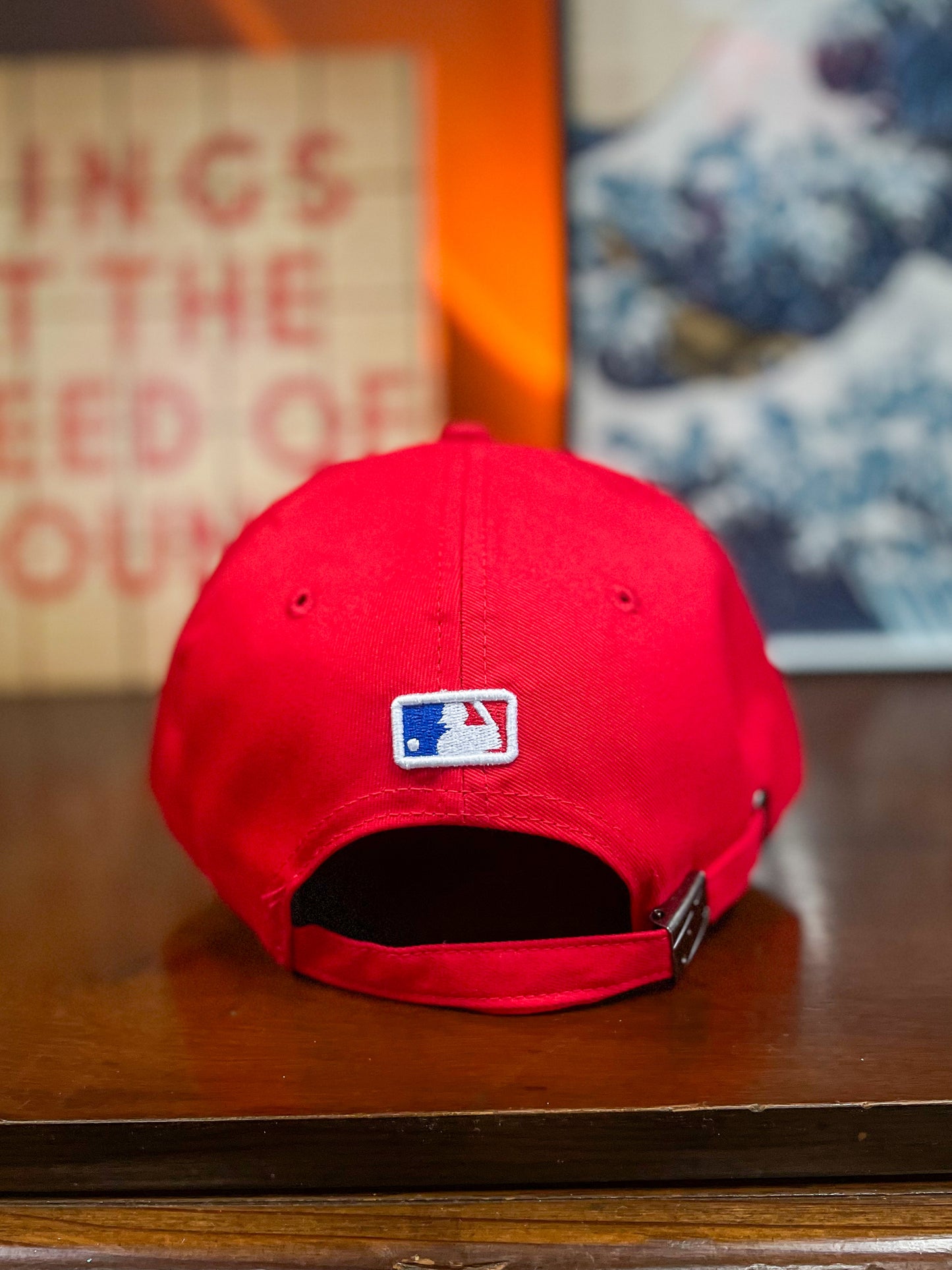 LA New Era 9FIFTY Curved Peak Cap - Red
