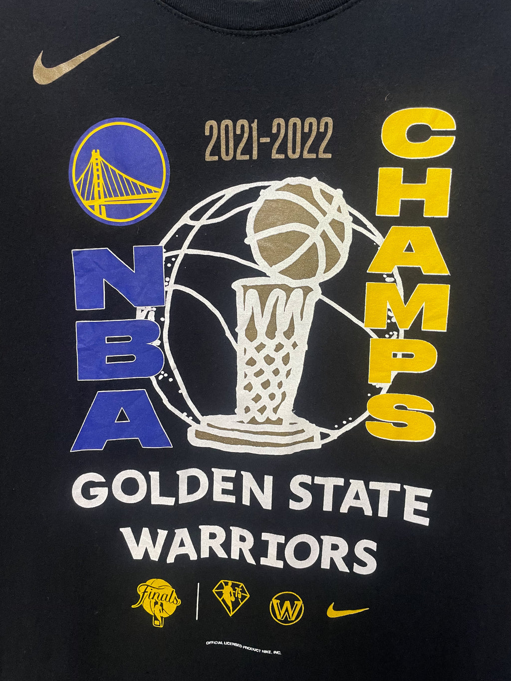 Nike NBA Champs Golden State Warriors Tee - Medium