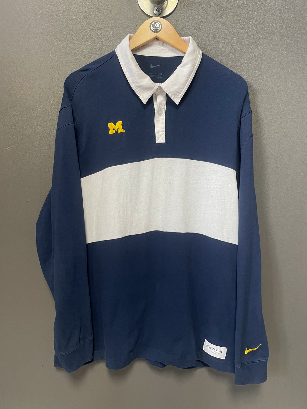 Nike Michigan Wolverines L/S Golfer - Large