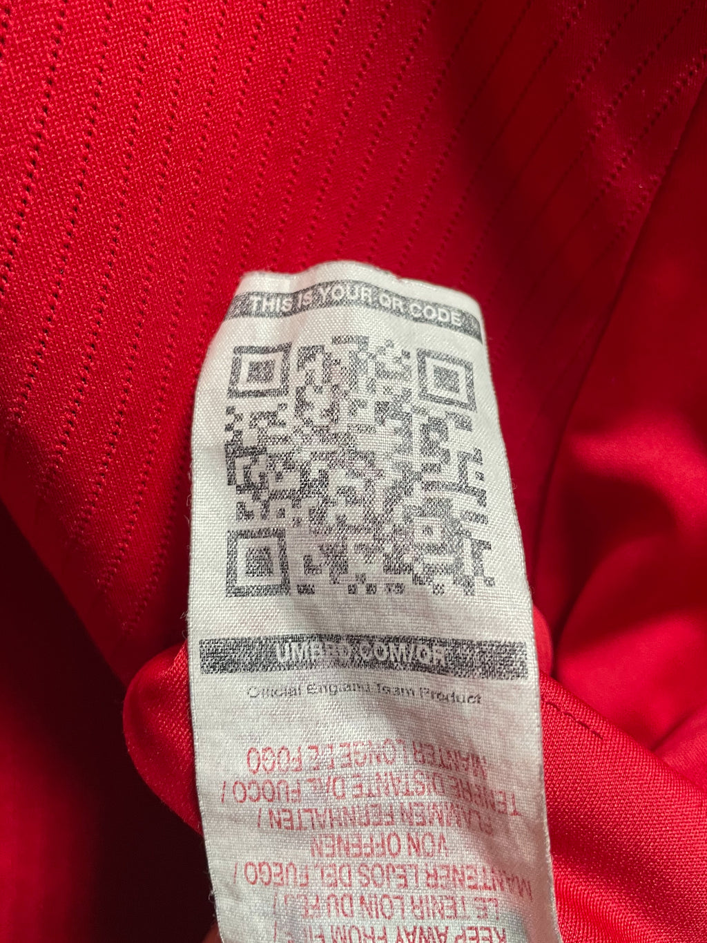 England 2008/10 Umbro Football Jersey - Extra Large