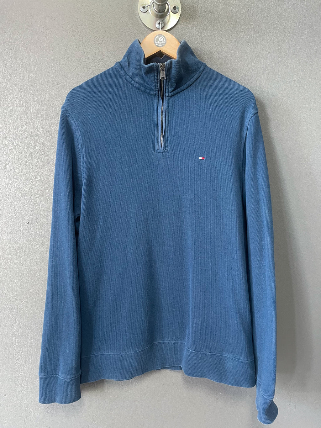Tommy Hilfiger 1/4 ZIp Knit Jersey  - Small