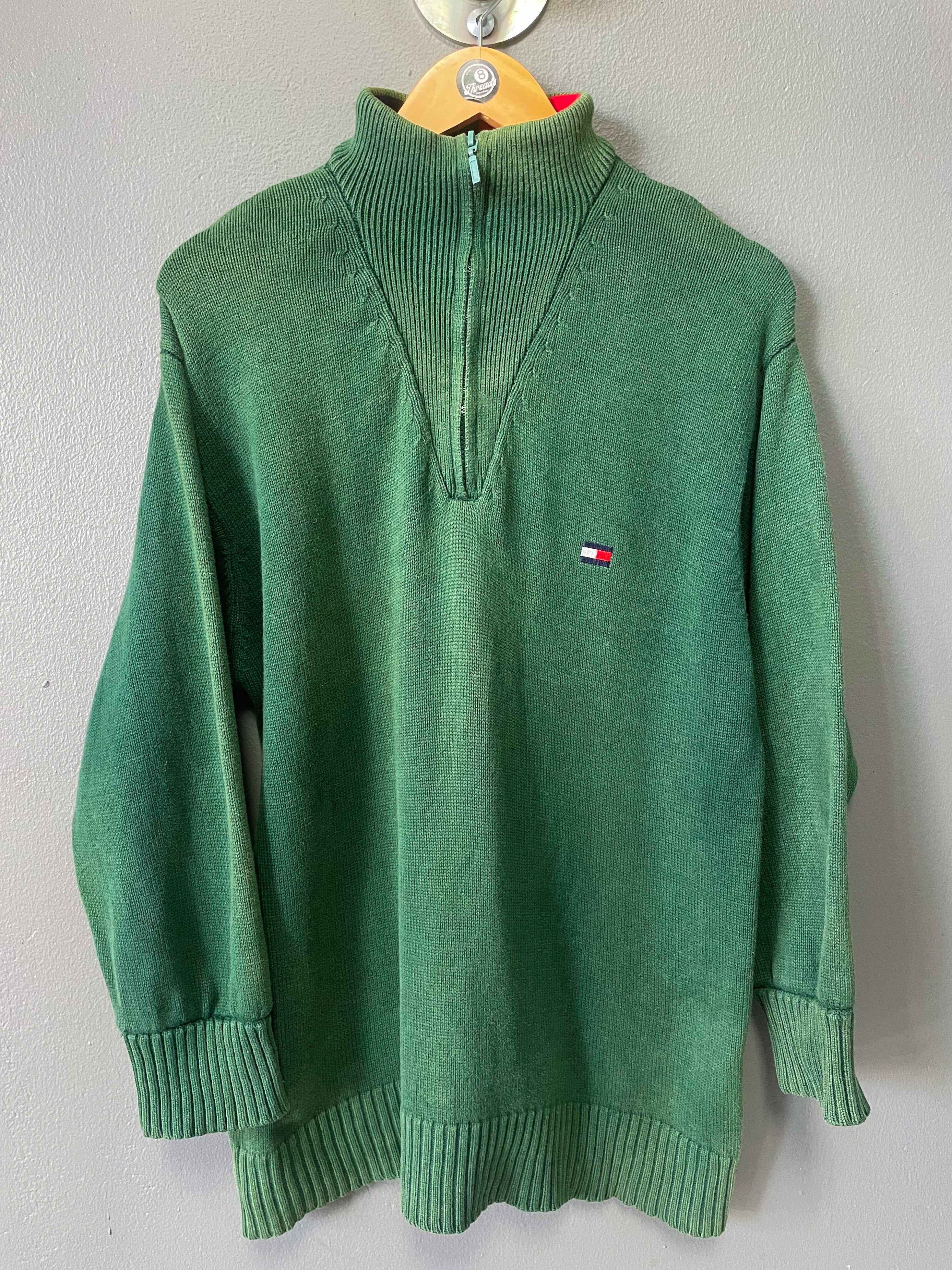 Tommy Hilfiger 1/4 ZIp Knit Jersey - Large