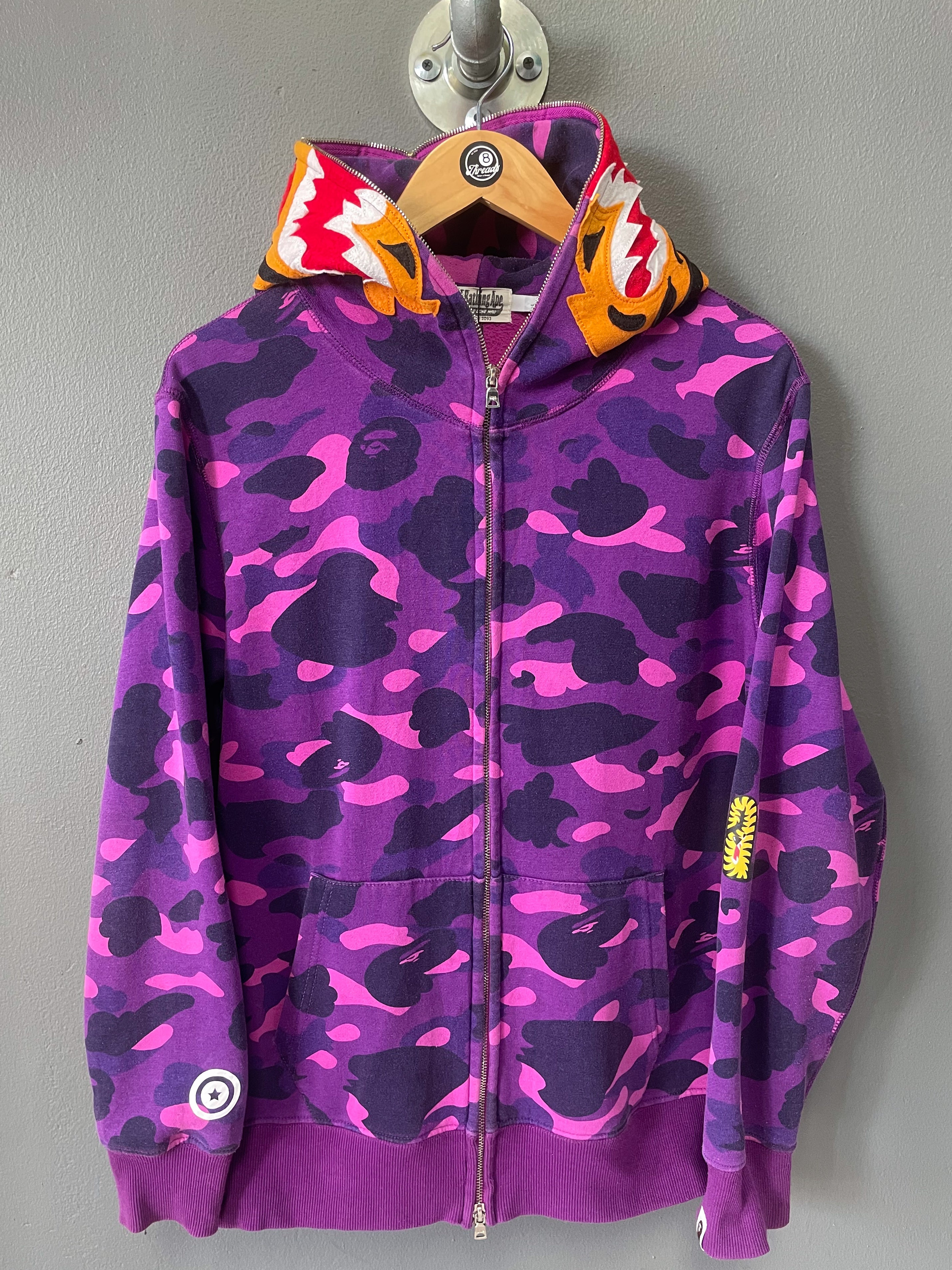 Bape Camo Shark Funthera Militia Zip Hoody - Medium