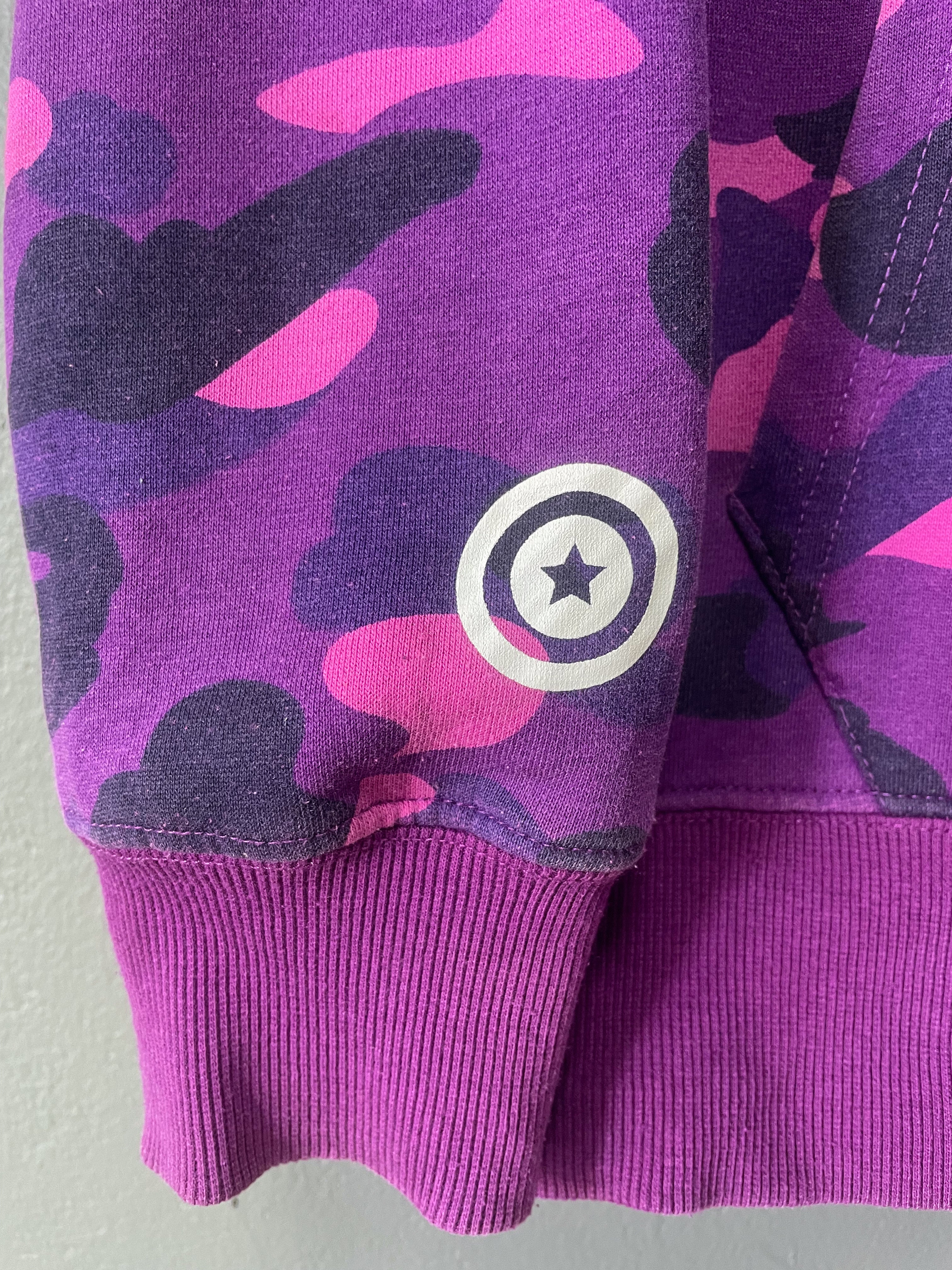 Bape Camo Shark Funthera Militia Zip Hoody - Medium