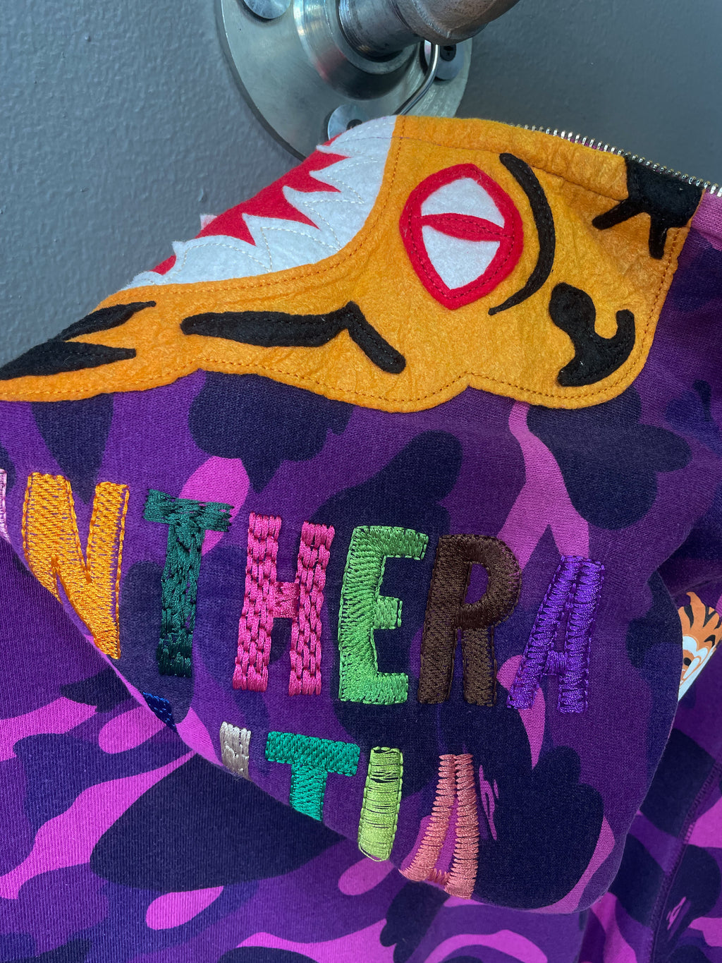 Bape Camo Shark Funthera Militia Zip Hoody - Medium