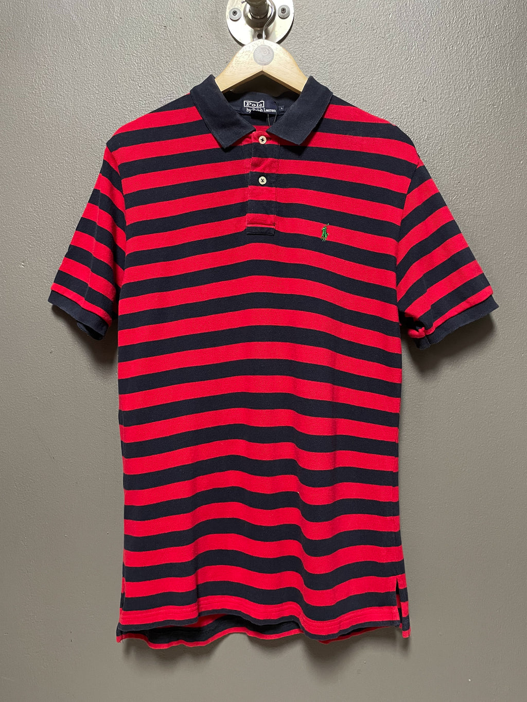 Polo Ralph Lauren Stripe Small Pony S/S Golfer - Large