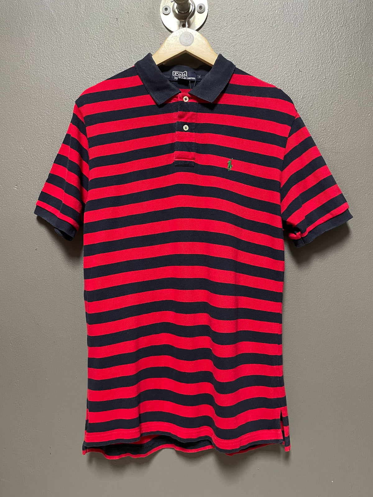 Polo Ralph Lauren Stripe Small Pony S/S Golfer - Large