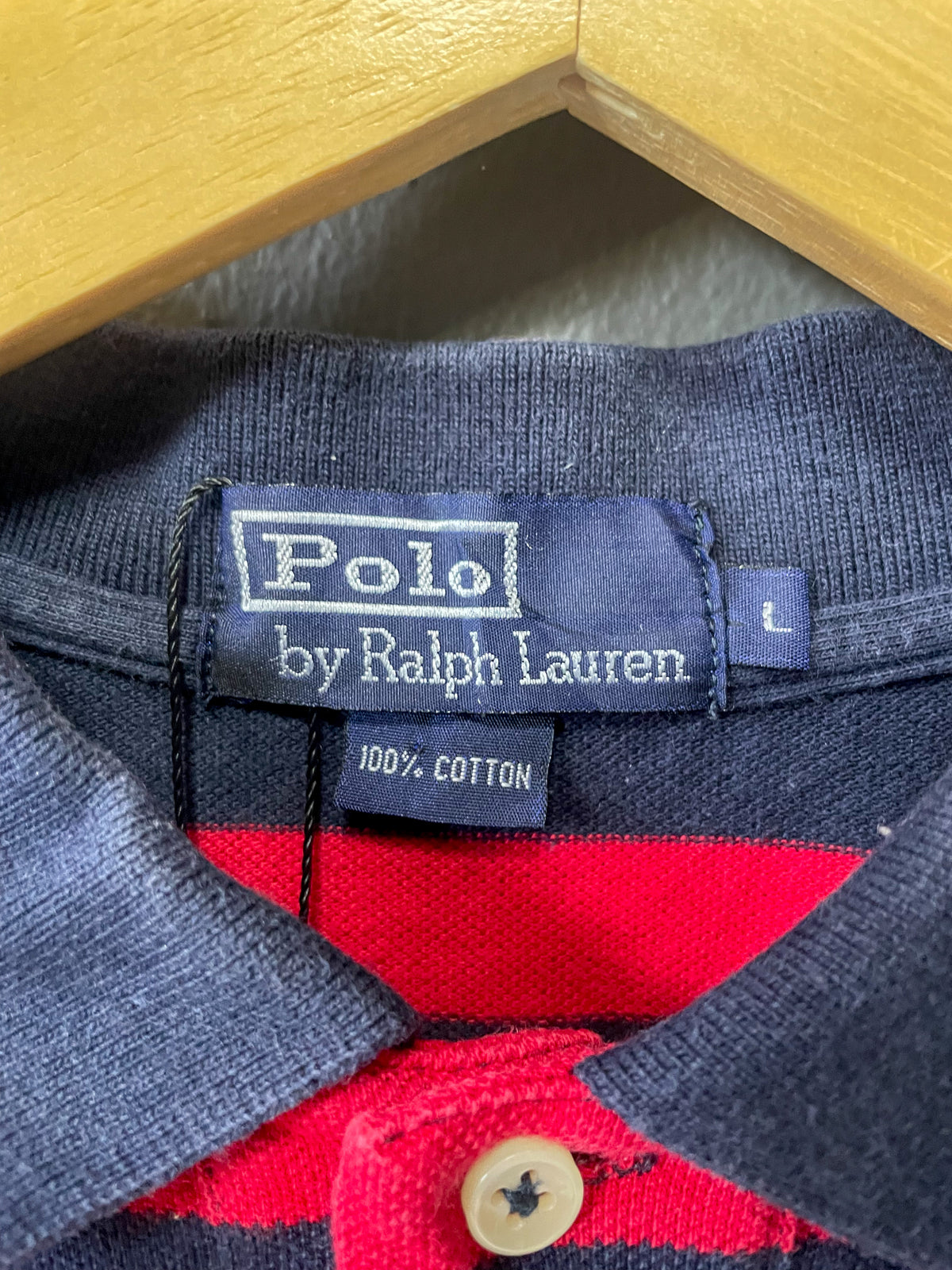 Polo Ralph Lauren Stripe Small Pony S/S Golfer - Large