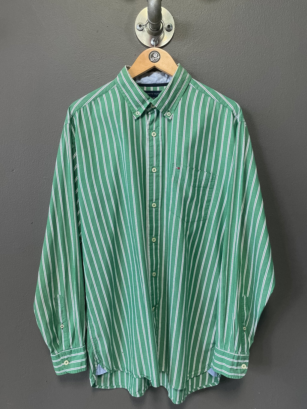 Tommy Hilfiger Striped L/S Shirt - Large