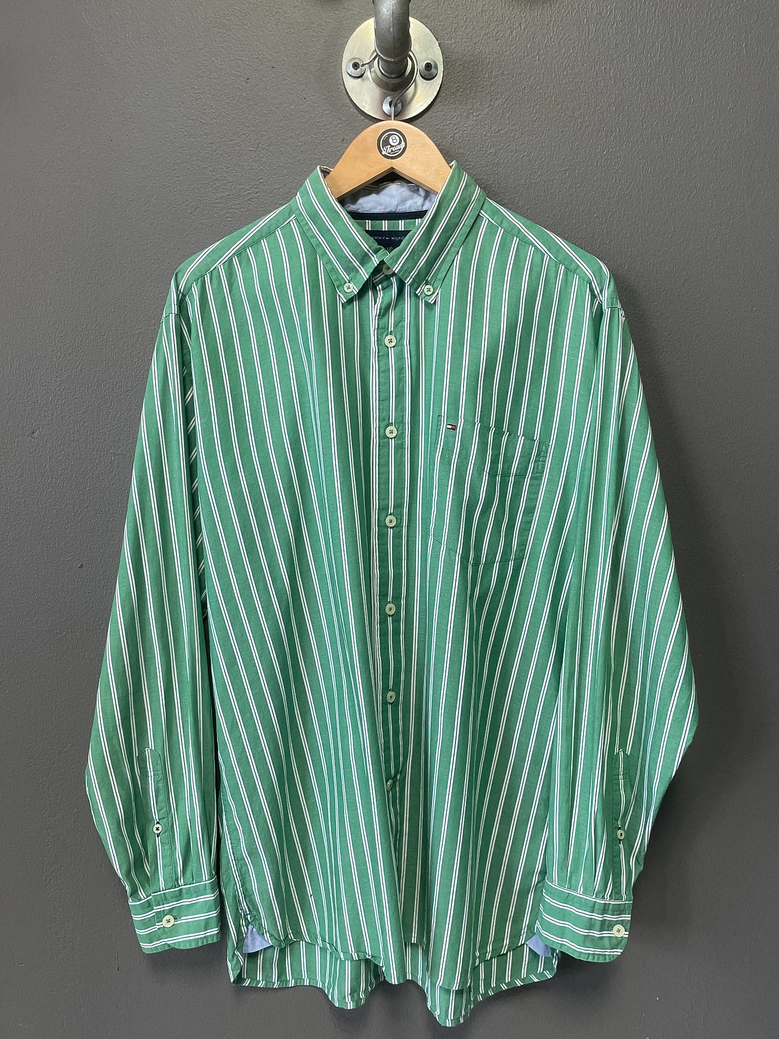 Tommy Hilfiger Striped L/S Shirt - Large
