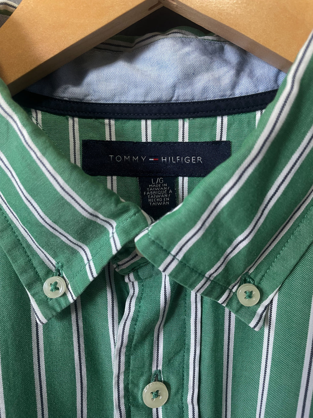 Tommy Hilfiger Striped L/S Shirt - Large