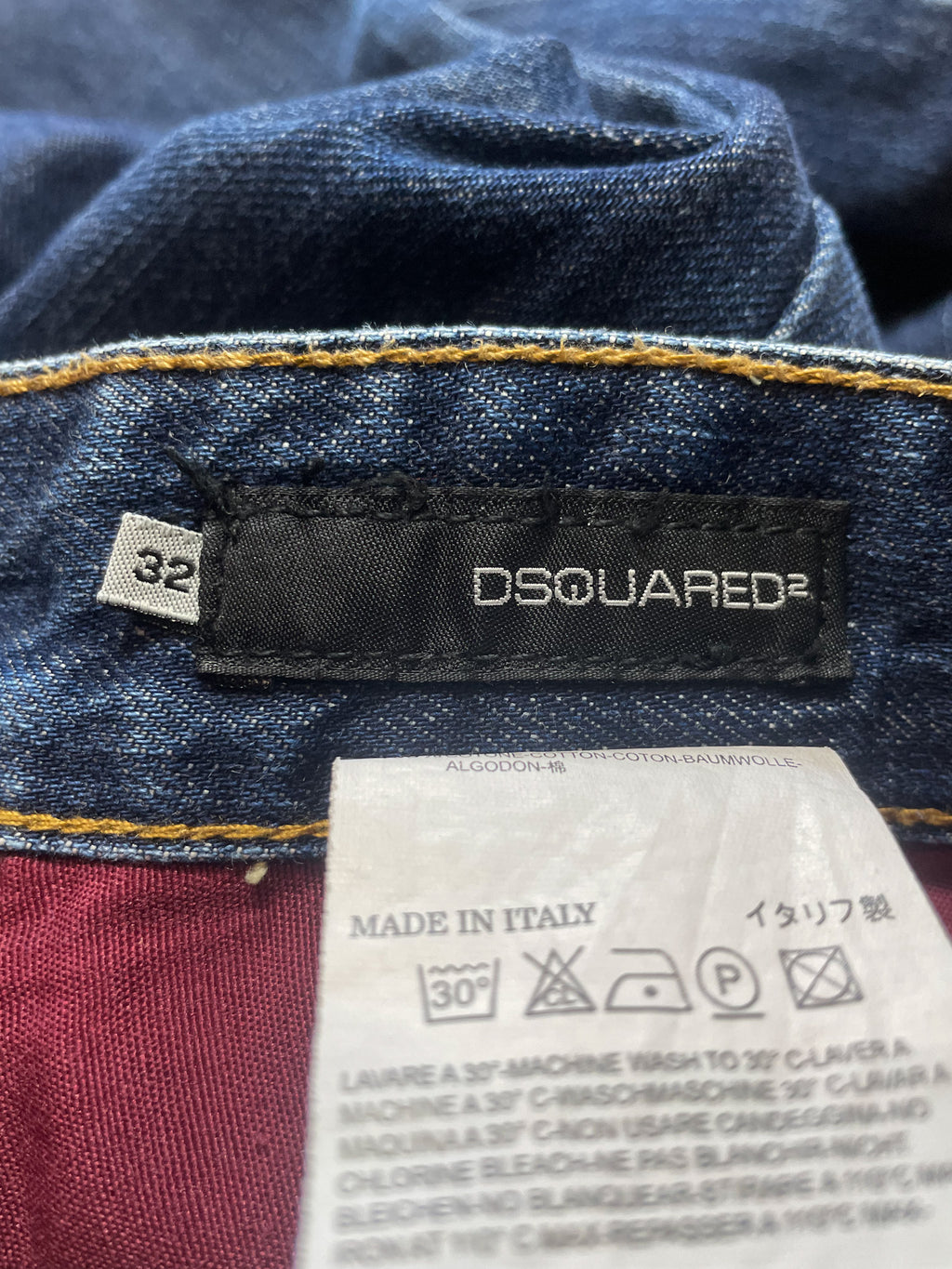 Dsquared Washed Denim Jeans - 32 (Medium)