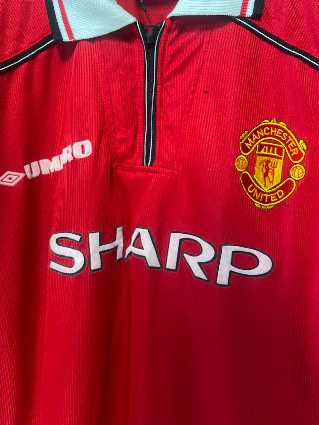 Manchester United 1998/99 Home Umbro Football Jersey - Large