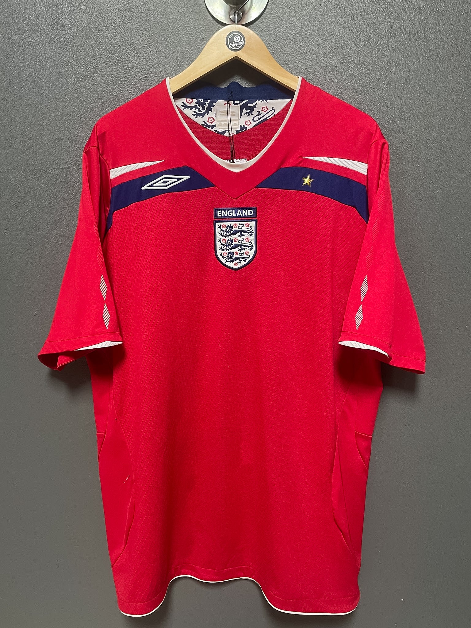 England 2008/10 Umbro Football Jersey - Extra Large