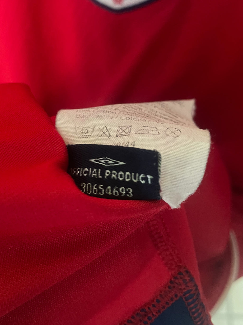 England 2008/10 Umbro Football Jersey - Extra Large