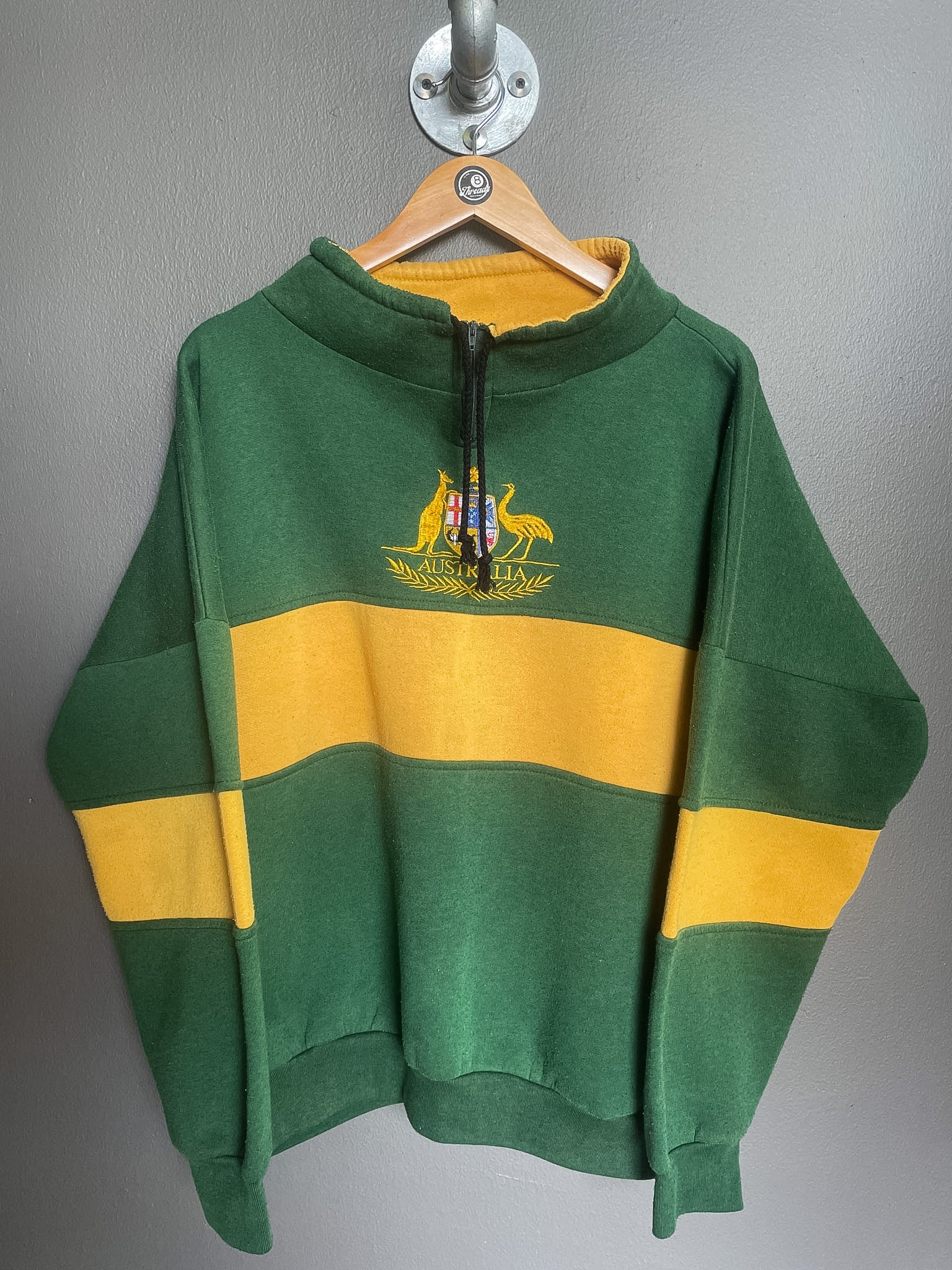 Australia 1/4 Zip Fleece Sweater - Large