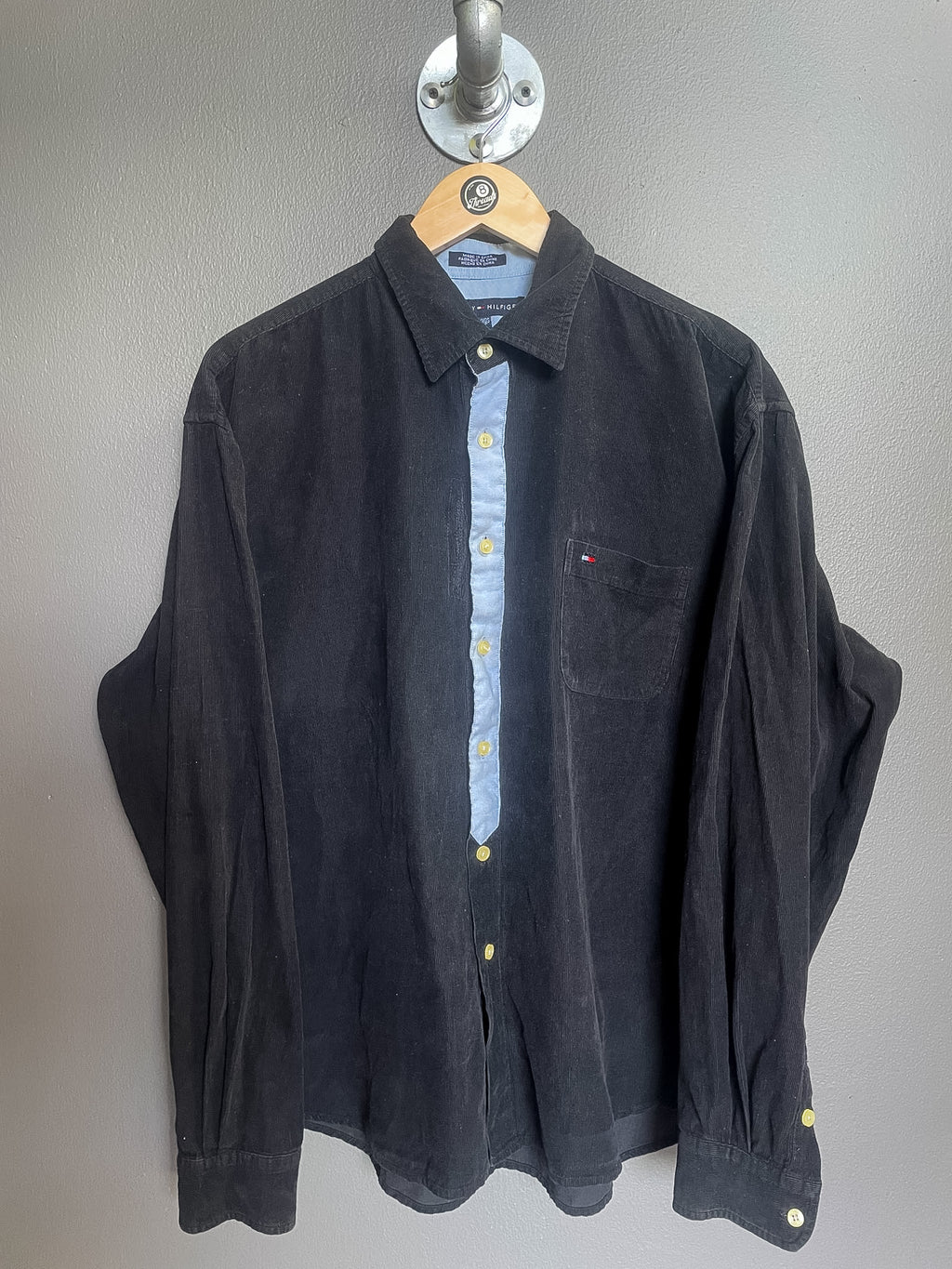 Tommy Hilfiger Corduroy White Placket L/S Shirt - Large
