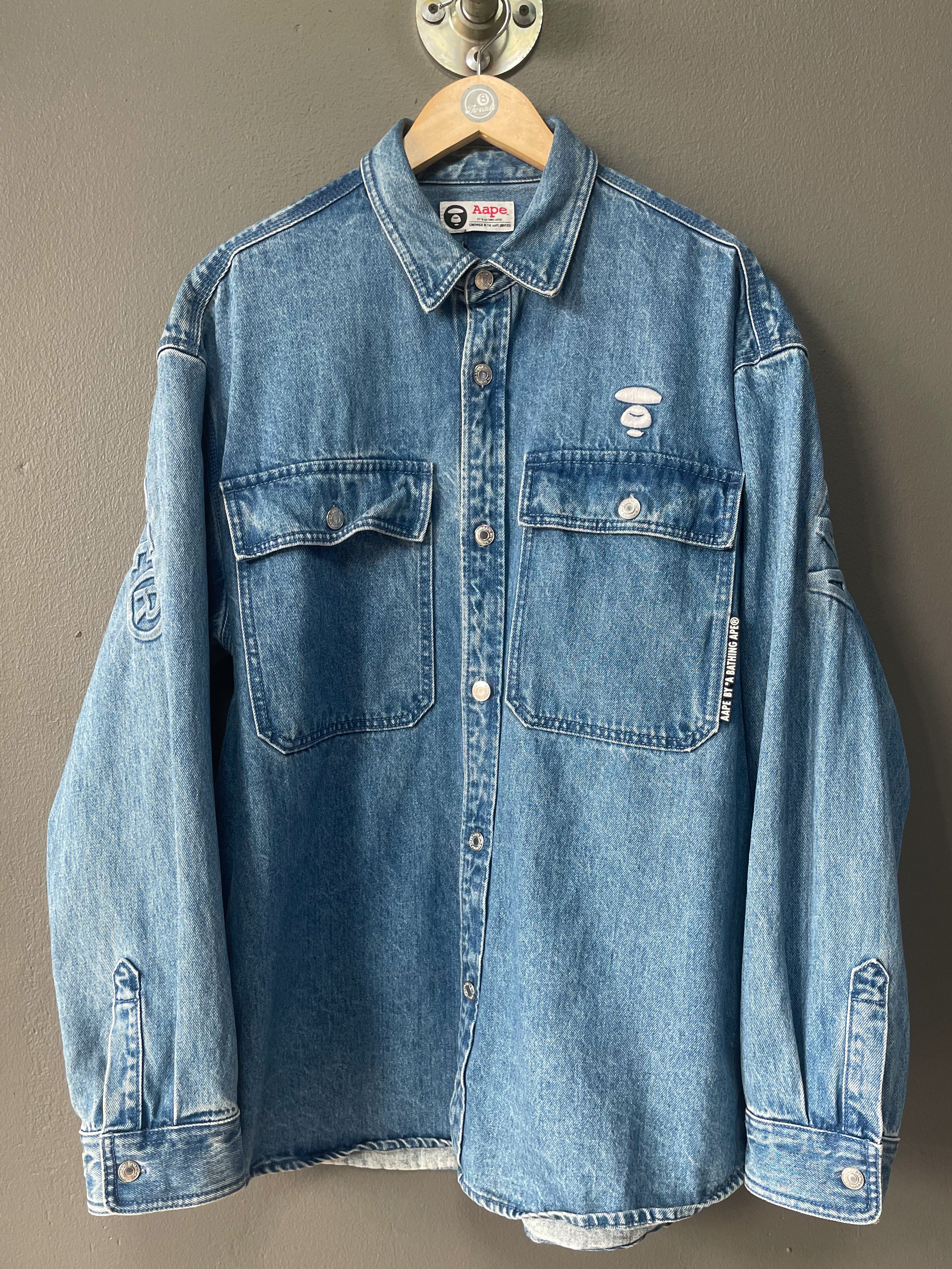 Bape Embossed Denim Jacket - Extra Large