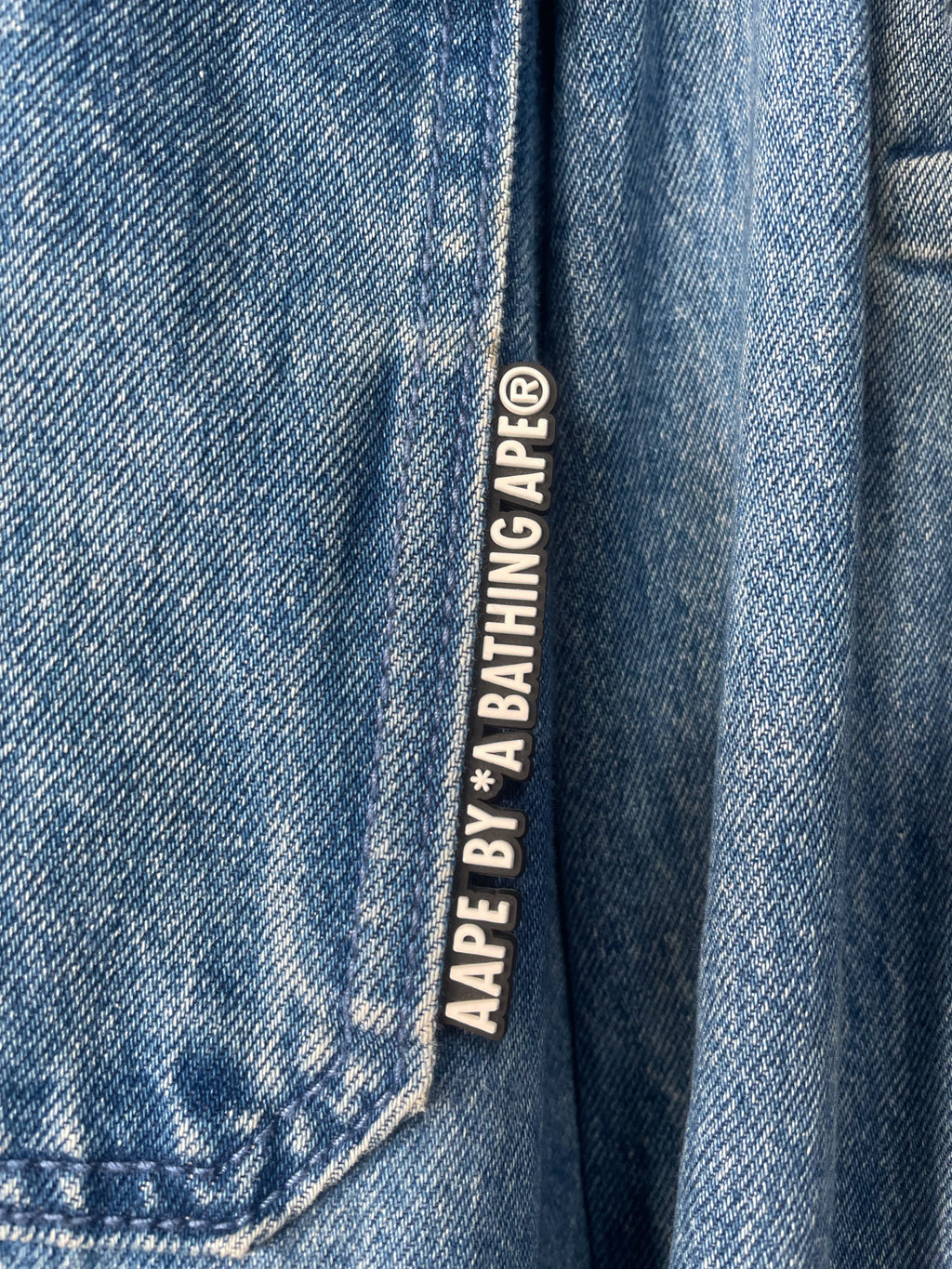 Bape Embossed Denim Jacket - Extra Large