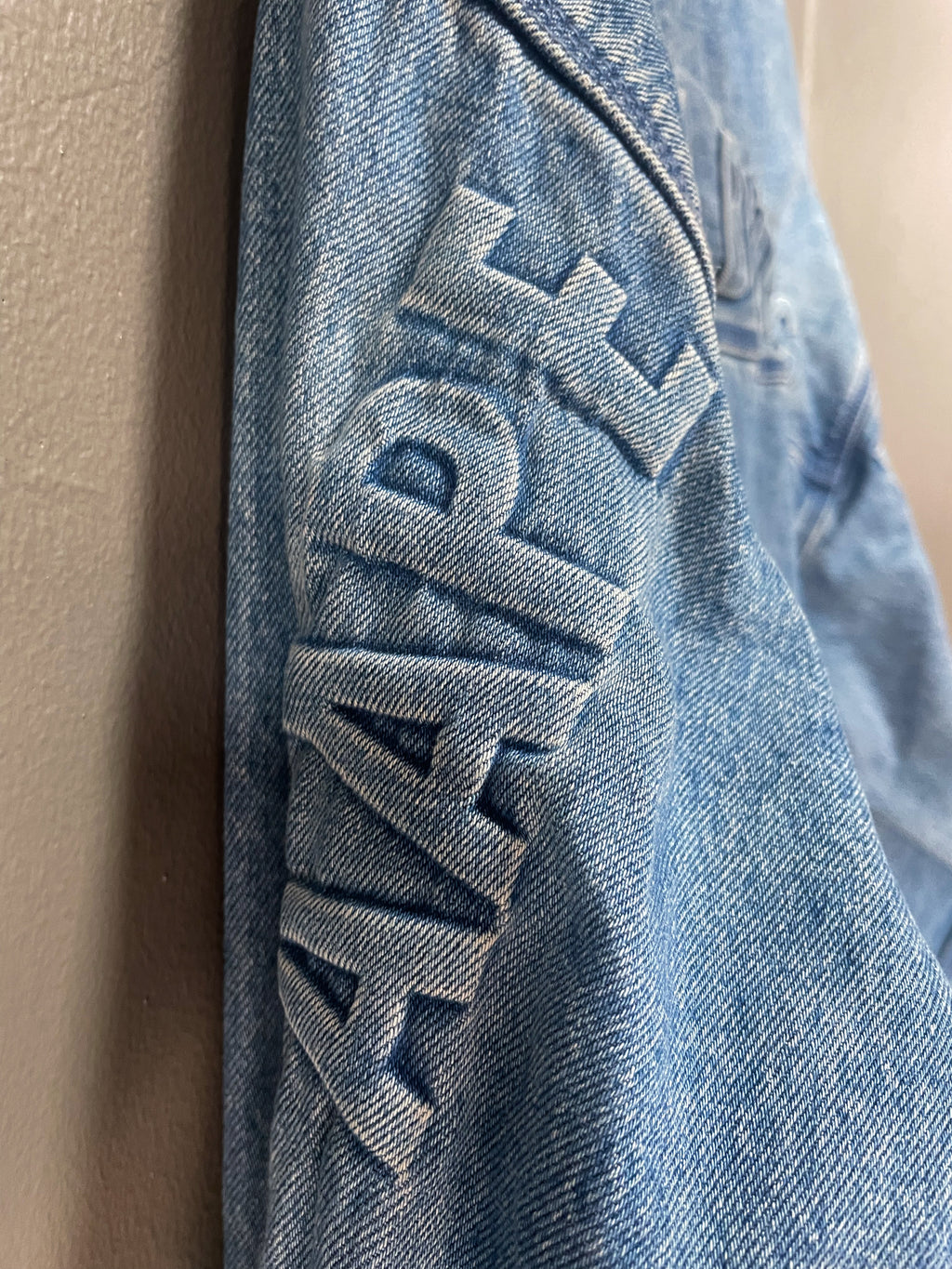 Bape Embossed Denim Jacket - Extra Large